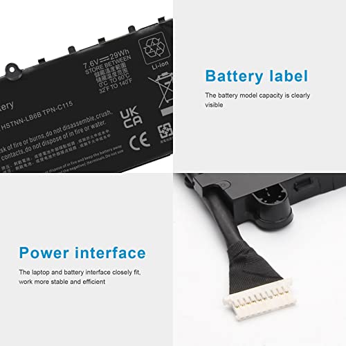 Fancy Buying PL02XL 751681-421 Laptop Replacement Battery for Hp Pavilion 11-n X360 Series 751875-001 751681-231 HSTNN-LB6B HSTNN-DB6B TPN-C115(7.6V 29Wh) - size: 8.14*2.44*0.82inch