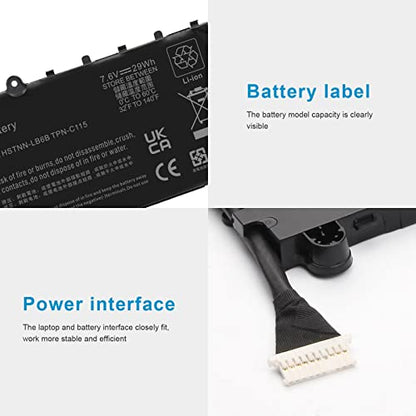 Fancy Buying PL02XL 751681-421 Laptop Replacement Battery for Hp Pavilion 11-n X360 Series 751875-001 751681-231 HSTNN-LB6B HSTNN-DB6B TPN-C115(7.6V 29Wh) - size: 8.14*2.44*0.82inch