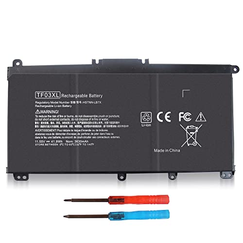 920070-855 920046-421 TF03XL Battery for HP Pavilion 15-CC 15-CD 17-ar050wm 17-ar0xx 15-cc023cl 15-cc123cl 15-cc563st 15-cc050wm 15-cd040wm 14m-cd0001dx 14m-cd0003dx 14-cd1055cl 14-bf0xx 920046-121 - size: 41.9Wh TF03XL 11.55V