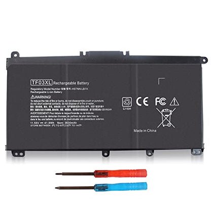 920070-855 920046-421 TF03XL Battery for HP Pavilion 15-CC 15-CD 17-ar050wm 17-ar0xx 15-cc023cl 15-cc123cl 15-cc563st 15-cc050wm 15-cd040wm 14m-cd0001dx 14m-cd0003dx 14-cd1055cl 14-bf0xx 920046-121 - size: 41.9Wh TF03XL 11.55V