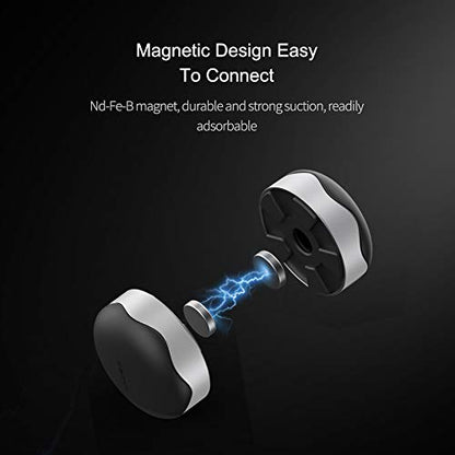 Hagibis Laptop Cooling Pad, Ergonomic Laptop Stand Small Invisible Cooler Ball Portable Magnetic Foot Heat for MacBook Pro Computer - color: Sliver
