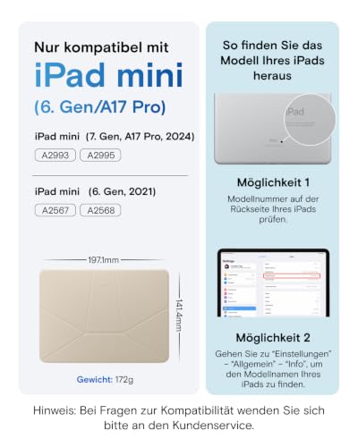 MOFT Dynamic Folio Tablet Stand for Desk Compatible with iPad mini A17 Pro 2024 & iPad mini 6th A15 2021, Slim Magnetic Tablet Holder Case with 20+ Viewing Angles, Beach White x Terracotta - color: Beach White x Terracotta, size: iPad mini (7th A17Pro 202