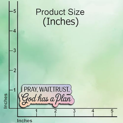 (3Pcs) Pray Wait Trust God Has a Plan Sticker Inspirational Christian Vinyl Decal Waterproof Faith Based Aesthetic Stickers Laptop Water Bottle Planner Gifts Women Teens Adults Friends 3x1.3 Inch - color: God Has a Plan