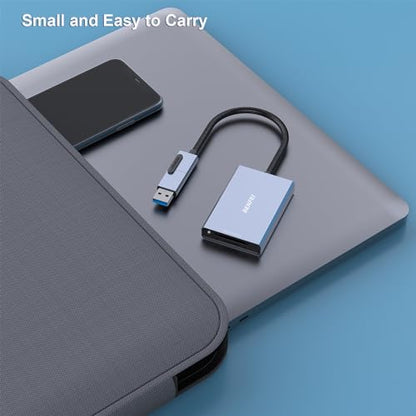 BENFEI SD 4.0 Card Reader, USB-C/USB-A 2-in-1 Memory Card Reader, for SDXC, SDHC, SD, MMC, RS-MMC, Micro SDXC, Micro SD, Micro SDHC Card, UHS-II, and UHS-I Cards - color: SD 4.0