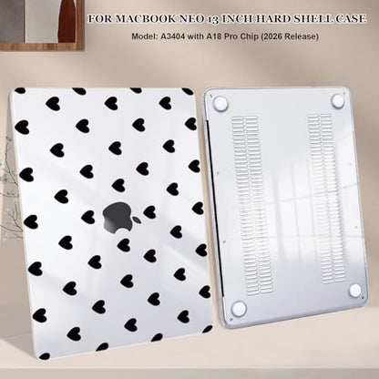 for MacBook Neo 13 inch Case 2026 Release A3404 Cover, Ultra-Thin Printed Pattern Plastic Hard Shell Case Protective Case for MacBook Neo 13 with Apple A18 Pro Chip, Love Converges - color: Love Converges