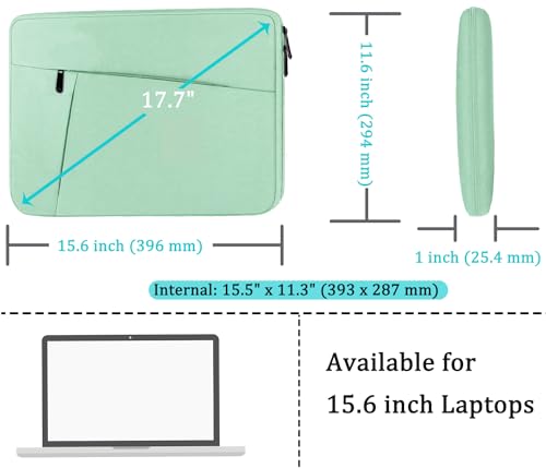 Laptop Case 15.6 inch, Shockproof Protective Computer Carrying Cover with Front Pocket, Briefcase Handbags Laptop Sleeve for 15.6 inch HP, Dell, Acer, Asus, Notebook, Light Blue - color: Light Blue, size: 15.6 inch