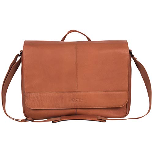 Kenneth Cole REACTION Colombian Leather Slim Single Compartment - color: Cognac