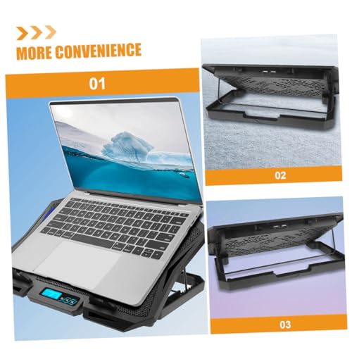 Vaguelly Laptop Cooling Pad 15.6 Inch with 6 Fans, Adjustable Speed Quiet Air Cooler Stand, Laptop Cooler Holder for Gaming and Office Use