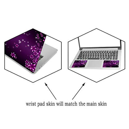 ArtSo Laptop Skin Sticker Decal, 12" 13" 13.3" 14" 15" 15.4" 15.6 inch Laptop Universal Netbook PC Notebook Vinyl Reusable Skin Sticker Cover Art Case Protector Personalized, Purple Heart Butterfly - color: Purple Heart butterfly