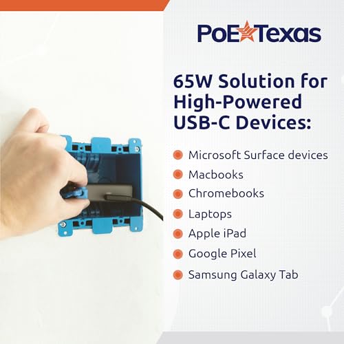 Gigabit PoE++ to USB-C Converter with 65W Power Delivery - size: 60w Gigabit Power + Data