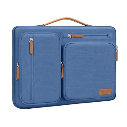 MOSISO 360 Protective Laptop Case 16 inch, 15-15.6 inch Laptop Sleeve | Compatible with MacBook Pro 16, HP Acer Dell Lenovo ASUS, Side Open Carrying Case with 4 Zipper Pockets, Cadet Blue - color: Cadet Blue, size: 16 inch