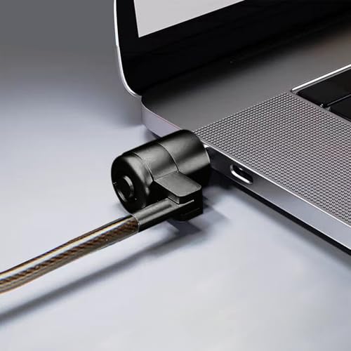 2 Pack Laptop Cable Lock, 6.6 Feet Anti-Theft Security Steel Lock with Keys, Heavy Duty 3x7mm Standard T-Slot Compatible with Lenovo, Asus, Acer Laptops & Tablets, Black - color: black-key-2 pack