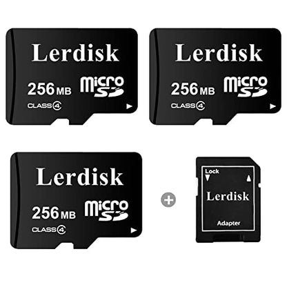 Factory Wholesale 3-Pack Micro SD Card 256MB Class 4 in Bulk Small Capacity Produced by 3C Group Authorized Licencee (256MB Small Capacity, NOT GB, too small to use in camera or phone) - size: 256MB Class4