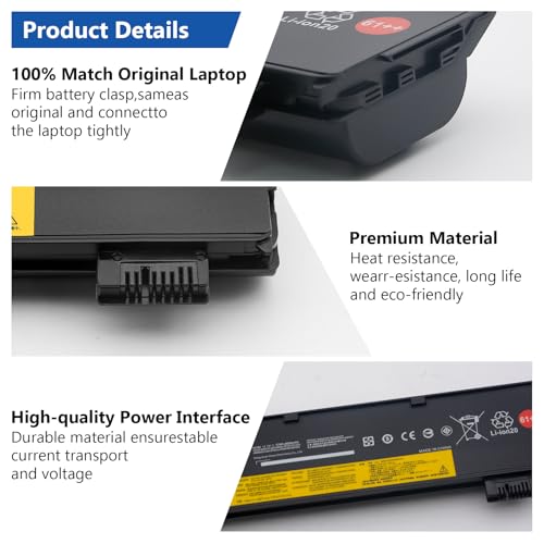 DJW 01AV427 T480 Laptop Battery Replacement for Len OVO ThinkPad T480 T470 P52S T570 T580 A485 P51S A475 TP25 Series SB10K97584 SB10K97585 X50M08812 4X50M08812 01AV490 01AV492 01AV423 01AV422 01AV428 - size: 61++