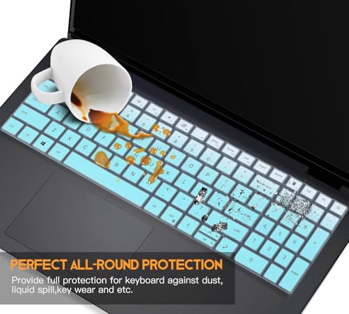 Keyboard Cover for 2026 2025 Dell 15 Laptop DC15250 DC15255 15.6/ Dell Inspiron 15 3510 3511 3520 3525 3530 3535 5510 5515 5518, Inspiron 16 5640 5645, Latitude 3520 Laptop Skin -Ombre Mint - color: Ombre Mint