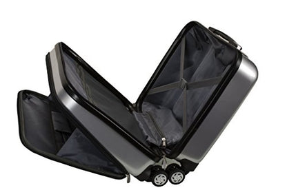 Rockland Revolution Hardside Rolling Computer Case, Carry-On, Silver - color: Silver