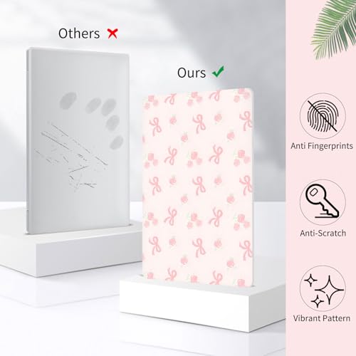 Seorsok Compatible with MacBook Pro 13 inch Case M2 2023,2022,2021-2016 A2338 M1 A2251 A2159 A1989 A1708 A1706,Cute Pink Ribbon Bow and Blooming Rose Plastic Hard Case&Transparent Keyboard Cover,Pink - color: Ribbon Bow&Blooming Rose, size: Pro13（A2338 M1