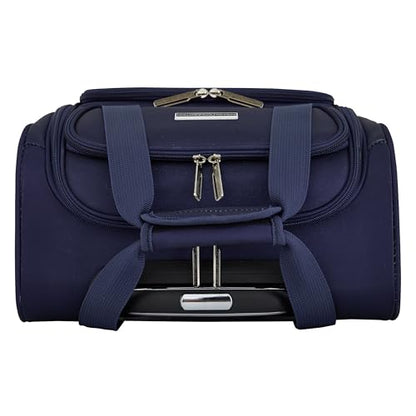 French Connection 16" Underseat Carry-On Luggage with USB/USB-C Ports, Blue Depths - color: Blue Depths