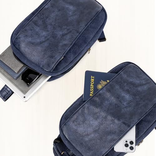 Canvas Messenger Bag Sling Bag Crossbody Shoulder Bag for Men Women Travel Work Satchel Bags - color: Blue-a