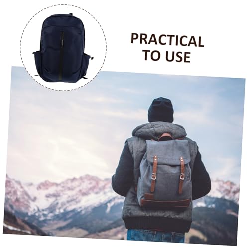 Veemoon Men’s Business Laptop Backpack with USB Charging Port, Blue Travel Computer Bag for Work and School, Casual Shoulder Bag with Storage Compartments