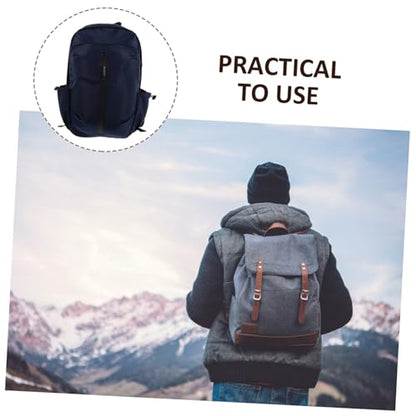 Veemoon Men’s Business Laptop Backpack with USB Charging Port, Blue Travel Computer Bag for Work and School, Casual Shoulder Bag with Storage Compartments