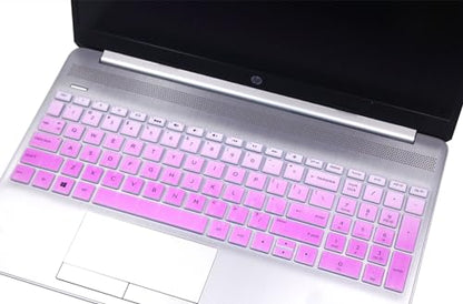 Keyboard Skin Compatible for 15.6" HP 15-db/da 15-dy 15-dw 15-bs/bw 15-ef 15t 15z 15t-dy200 15t-dw300 15-dy2024nr dy2073dx dy1043cl 15-dw3033dx dw1033dx dw3065st 15-ef1023dx ef2126wm (Ombre Purple) - color: Ombre Purple
