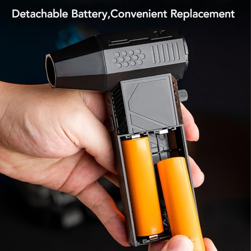 Compressed Air Duster, 150000 RPM Super Power Rechargeable Brushless Motor Cordless Turbo Fan with LED Display and Light Adjustable Jets Dry Cleaning Kit for PC Car Outdoor