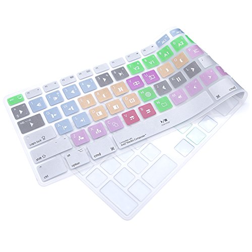 Ultra Thin Shortcuts Extended Silicone Keyboard Protective Cover Skin for Mac Aluminum Wired Keyboard MB110LL/B (A1243) Numeric Keypad (for Avid Media Composer) - color: Avid Media Composer