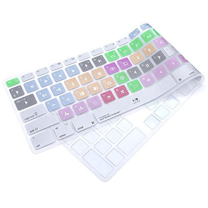 Ultra Thin Shortcuts Extended Silicone Keyboard Protective Cover Skin for Mac Aluminum Wired Keyboard MB110LL/B (A1243) Numeric Keypad (for Avid Media Composer) - color: Avid Media Composer