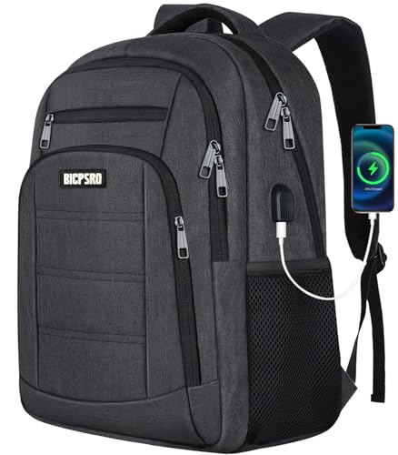 Backpack for Men Women, School Backpack for Teens Boys Girls, Work Business Backpack with USB Charging Port,Water Resistant College Computer Bookbag Fits 17.3 Inch Laptop,Back Pack,Mochilas Black - color: C3-black, size: 17.3 Inch