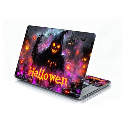 Universal Laptop Skin Sticker Decal, 12"-15.6" Aesthetic Vinyl Wrap, Halloween Ghost Reaper Waterproof Notebook Cover Art Protector for MacBook HP Dell Lenovo, Fits 13" 14" 15" 15.6" - color: Halloween Ghost Reaper