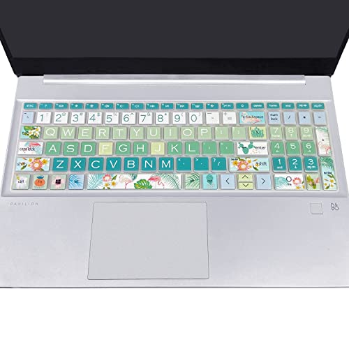 Keyboard Cover for 15.6 HP Laptop 15-fc 15-fd 15t-fd 15z-fc Series, HP Pavilion 15-eg 15t-eg 15-eh 15-er, 17z-ca 17-cn 17-cp 17z-cp Series, Flamingo - color: Flamingo