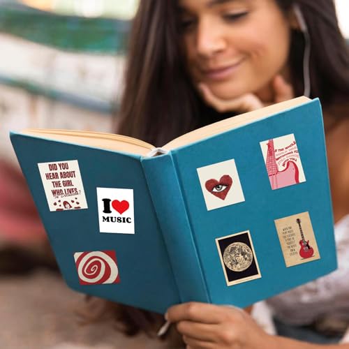 50 Pcs Aesthetic Vinyl Stickers Waterproof | Aesthetic waterproof vinyl decals for phone, laptop, journals, party decor, DIY crafts and personalized accessories. - style: J-02