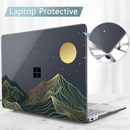 Mektron Printed Case for 2025 Microsoft Surface Laptop Windows 11 Copilot+ PC Surface Laptop 13 inch Touchscreen Display Cover Fits Model 2095, Abstract Mountain C112 - color: Abstract Mountain C112