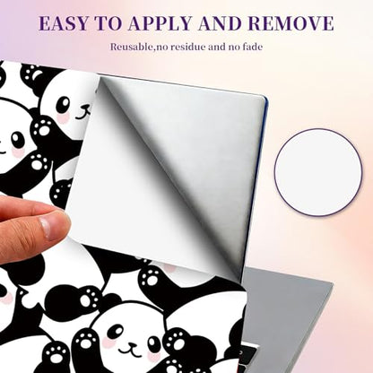 Laptop Skin Sticker Laptop Cover for 12" 13" 13.3" 14" Laptop Stickers,Reusable Skin Sticker Cover Personalized Art Waterproof & Scratch-Resistant Protector Case,Cute Pandas - color: Cute Pandas