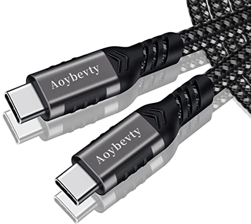 USB 4 Cable 6.6ft, USB-C to USB-C 240W Fast Charging 40Gbps Data Transfer 8K/4K@60Hz Video Output Cable for Thunderbolt 3/4 for MacBook iPhone15/16 Samsung Galaxy USB C Phone Tablet Laptop - color: Grey