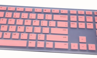 Silicone Keyboard Cover Skin Compatible for Dell Pro KM5221W KB500 KB700 Keyboards & Dell Wireless Bluetooth Keyboard KM7321W (Pink) - color: Pink