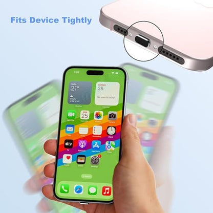 iPhone Dust Plug, iPhone Speaker Cover iPhone Charger Cover with iPhone Cleaning kit for Charging Port for iPhone 14 pro max/14 pro/14/13 pro max/13 - size: Lightning Plug