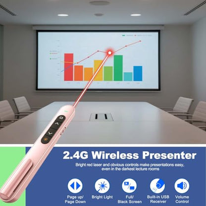 QUI Presenter Clicker Bundle | Pen-Shaped USB A Pink & Remote-Shaped USB A Black