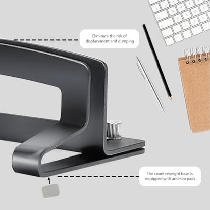 Vertical Laptop Stand Adjustable Aluminum Space Saving Holder for Desk,Gaming Home Office Use,Designed for Gamers Professionals Compatible Up to 17.3 Inch Laptops,Gray