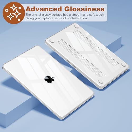 CISSOOK for MacBook Neo 13 inch Clear Case 2026 Model A3404 A18 Pro Chip | 5in1 Set Hard Shell Case, Keyboard Cover, Screen Protector, Scratch Resistant, Ultra-Thin, for Office & Travel - color: Clear