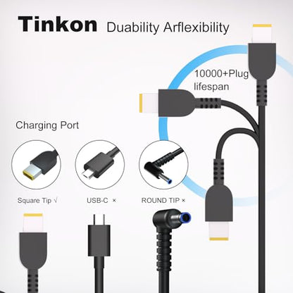 135W Slim Tip Charger Compatible with Lenovo ThinkPad Docking Station | Power Supply Cord for Universal Thunderbolt 3 4 Smart Essential Dock Gen 1 2, Ultra Pro Docking Station