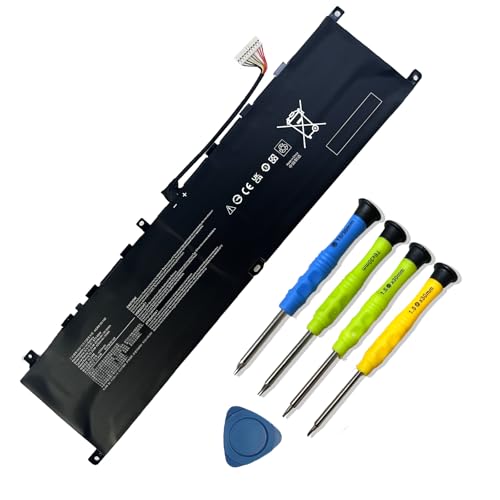 BTY-M6M 99.99Wh Laptop Battery Replacement for MSI GS66 Stealth 10SE 10SF 11UE 11UH GE66 Raider 10UG 11UG GE76 for Raider 11UE 11UG GE76 for Dragon Tiamat 11UH WS66 10TM 11UMT 11UKT for Creator 15 - size: 13.98*4.53*0.33 inch BTY-M6M