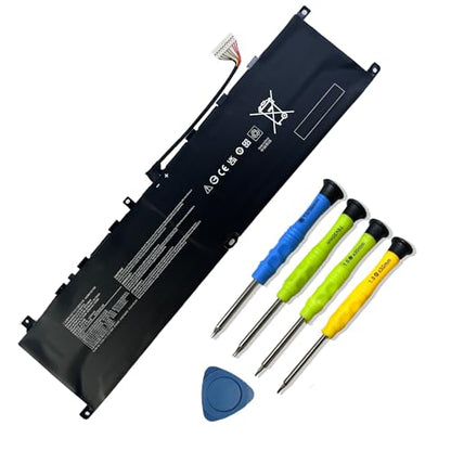 BTY-M6M 99.99Wh Laptop Battery Replacement for MSI GS66 Stealth 10SE 10SF 11UE 11UH GE66 Raider 10UG 11UG GE76 for Raider 11UE 11UG GE76 for Dragon Tiamat 11UH WS66 10TM 11UMT 11UKT for Creator 15 - size: 13.98*4.53*0.33 inch BTY-M6M