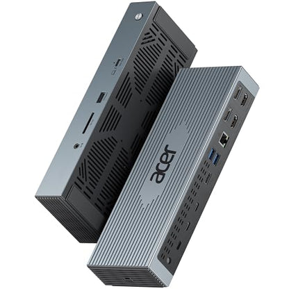 Acer Thunderbolt 4 Dock, 16 in 1 DisplayLink Docking Station 4 Monitor, 3×TB4+2×HDMI+2×DP, Up to 8K & 40Gbps, 160W Power, 2.5G Ethernet, SD4.0, USB C Dock for MacBook Pro/Max, Dell, Acer, HP etc