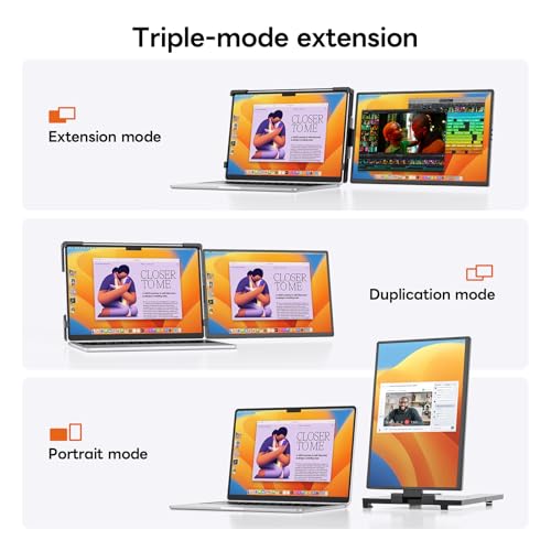 14" Laptop Screen Extender,FHD 1200P IPS Portable Monitor for 14"-17.3" Laptops, Dual Travel Screen Monitor Plug & Play, Laptop Screen Monitor Extender Compatible with Windows/Mac/Android&Chrome OS - style: 14.1 Dual