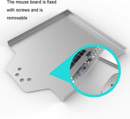 Adjustable Laptop Holder w/Mouse Tray,Full Motion Articulating Notebook Mount for Enhanced Heat Dissipation,Up to 8KG,for Office