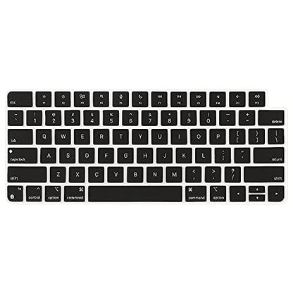ProElife Keyboard Cover for Apple Magic Keyboard 3 with Touch ID A3118 | Black, Non-interference Design for ID Key, Dust-proof, Silicone Protective Skin, Precision Molded, Washable & Reusable - color: Black