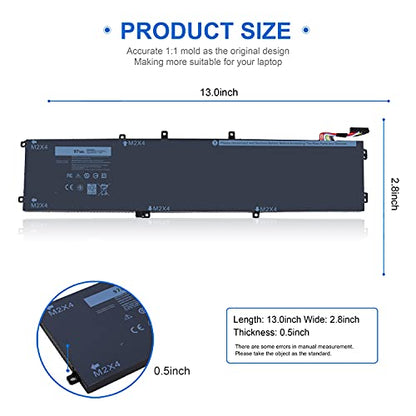 97WH 6GTPY Battery for Dell XPS 15 9560 9570 9550 7590 P56F P56F001 P56F002 Precision 5510 5520 5530 5540 M5520 M5510 Replacement,Vostro 7500 7590,GPM03 5XJ28 05XJ28 M2X4 5D91C 451-BBYB-TM 1P6KD 4GVGH - size: 6GTPY
