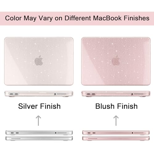 Batianda StarryMist Case for MacBook Neo 13 Inch 2026, Starry Pink | 4-in-1 Bundle Subtle Glitter Mist Finish, Slim Lightweight Shell, Everyday Protection for MacBook Neo 13 Inch Model A3404 - color: Glitter‌ Starlight